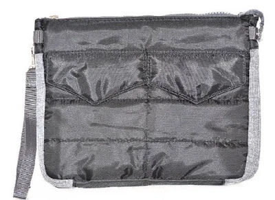 Quilted 10" Tablet Case/Carry Bag with Wrist Strap in Black/Gray - Image 1 of 3