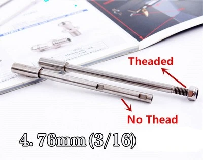 1pcs 3/16 4.76x100mm Drive Shaft w/ w/o Thread Hard Shaft Square End for RC Boat - Image 1 of 3