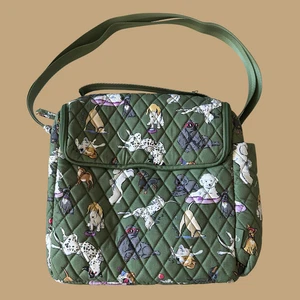 New Vera Bradley Lunch Crossbody Dog Show Green - Picture 1 of 6