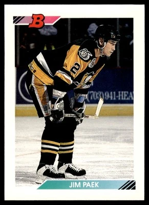1992 Bowman #383 Jim Paek - Pittsburgh Penguins - Image 1 of 2