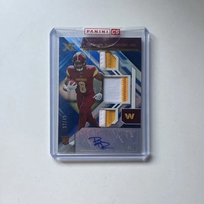 2022 Panini XR Rookie Triple Swatch Auto Brian Robinson Jr. Blue /49 Redemption - Image 1 of 3