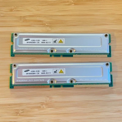 Samsung 2 Pack MR16R0828BN1-CG6 - 128MB Memory Module (Rimm) 600-53 101 RAM - Image 1 of 4
