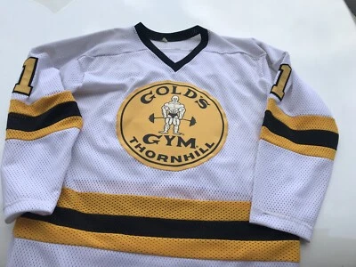 Gimnasio dorado. Camiseta de hockey. ¡Con tarjeta de identificación! Camiseta oficial. NUEVO. Hecho en Canadá. Foto 1 de 4