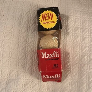 Dunlop Maxfli Red Max Vintage #2 Golf Ball Box 3 Pack Red Dot - Picture 1 of 11