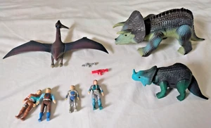 Vintage 1987 TYCO Dino-Riders Lot of (3) Dinosaurs, (3) figures, (2) weapons - Picture 1 of 8