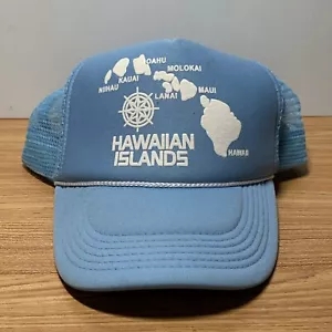 Hawaii Kopfbedeckung babyblau Trucker Snapback Mütze Hawaii Inseln Seil Schaumstoff Kappe - Bild 1 von 7