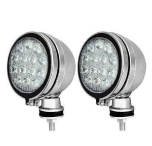 2X 6" 12V Bright White LED Chrome Car Van Truck Spotlights Spot Fog Light Lamps - Picture 1 of 3