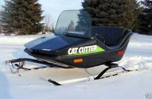 Windshield Arctic Cat Cat Cutter 0606-977 1977-81, 1991-95 CLEAR w/ Black trim