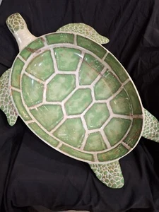 Pier 1 Speedy the Sea Turtle Large 22" Melamine Serving Bowl Dish Platter Ocean - Picture 1 of 10