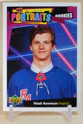 2020-21 Upper Deck Portraits Rookies #P-83 Vitali Kravtsov New York Rangers - Image 1 of 2