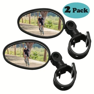 2x Bike Mirrors 360 Degree Adjustable Rotatable Handlebar Mirror - Image 1 of 4