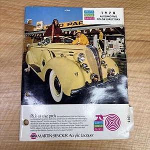 VTG NAPA 1978 Martin-Senour Automotive Color Directory Paint Chart - Picture 1 of 6