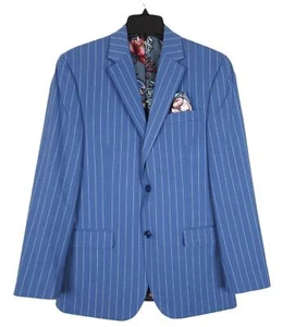 Sean John Men's Classic-Fit Stretch Suit Jacket Blue Pinstripe 38R NWOT - Picture 1 of 4