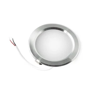 Faretto led a incasso rotondo opaco bordo argento 3 w luce bianca 6500 k p60 - Foto 1 di 4
