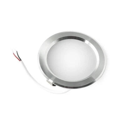 Faretto led a incasso rotondo opaco bordo argento 3 w luce bianca 6500 k p60 - Immagine 1 di 4