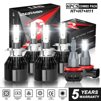 Para BMW 323i 2006-2011 328i 2007-2016 6000K 6X Faros LED blancos + Bombillas antiniebla Foto 1 de 4