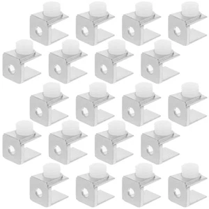 20 Pezzi Porta Clip per Pallet in Vetro Supporto per Scaffale in Vetro Camera da Letto Bagno - Foto 1 di 12