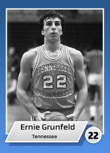 Custom Novelty Card Ernie Grunfeld Tennessee Volunteers (Blank Back)
