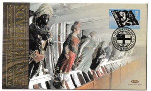 22/10/2001 UK GB FDC - Flags & Ensigns - Figure Heads at the Cutty Sark Museum - Picture 1 of 2