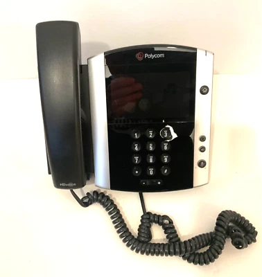 Polycom VVX 600 Touchscreen Office IP Phone 2201-48600-001 Not Tested - Image 1 of 4