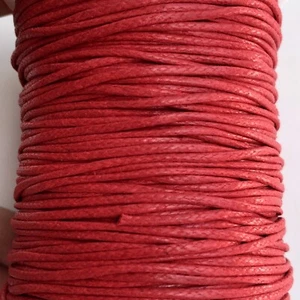 5M Waxed Cotton String 1.5mm Round Red Braided Cord DIY Jewelry Necklace Thread - Picture 1 of 5