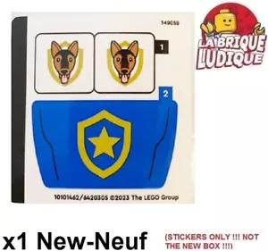 Lego 1x Sticker Autocollant City Mobile Police Dog Training dresseur chien 60369 - Imagen 1 de 1