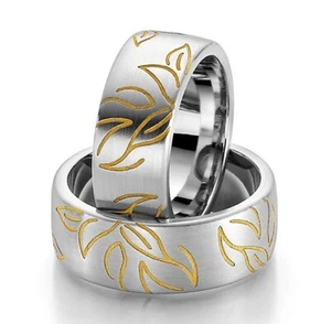DISEÑO NEUMÁTICO - ELEGANTES ANILLOS DE BODA / ANILLOS DE BRONCE - PLATINO - GRAN SELECCIÓN EN TIENDA - Imagen 1 de 1
