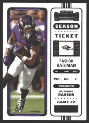 Rashod Bateman #6 2022 Panini Contenders Baltimore Ravens - Image 1 of 2