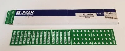 Brady Pipe Marker, HEATING WATER SUPPLY, 25 Count, Green, 5GWY9, Free Shipping - Image 1 of 3