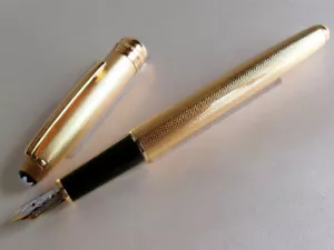 Montblanc Meisterstuck Solitaire 1443 Fountain Pen 18K Nib Vermeil Silver 925 - Picture 1 of 15