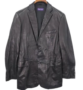 RALPH LAUREN PURPLE LABEL Leather sport coat blazer 42 Long, 2 button - Picture 1 of 13