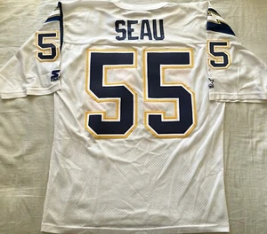 Junior Seau San Diego Chargers 1990s authentic Starter stitched white #55 jersey - Picture 1 of 2