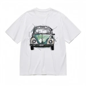 Men's Trend Classic T-Shirt Retro Cab with License Plate VOUCHOR Cotton Tee USA - Picture 1 of 6