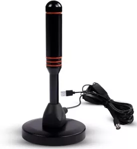 DVB-T/DVB-T2 Antenne mit Verstärker - HDTV Zimmerantenne für Fernseher +5M Kabel - Bild 1 von 13
