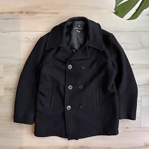 VINTAGE SPIEWAK AND SONS GOLDEN FLEECE NAVY PEACOAT MADE IN USA USN NAUTICAL 44 - Picture 1 of 9