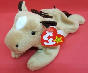 TY 1995 DERBY el CABALLO CON GORRO DE MELENA GRUESA BEBÉ - COMO NUEVO con ETIQUETAS COMO NUEVO - Imagen 1 de 6