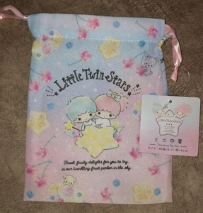 Bolso con cordón Sanrio Little Twin Star Kiki y Lala NUEVO VENDEDOR DE EE. UU. - Imagen 1 de 5