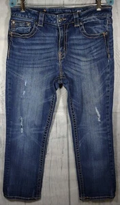 Miss Me Jeans Boyfriend Womens 30 JB5151P34 Cuffed Capri Distressed Rhinestone - Picture 1 of 12