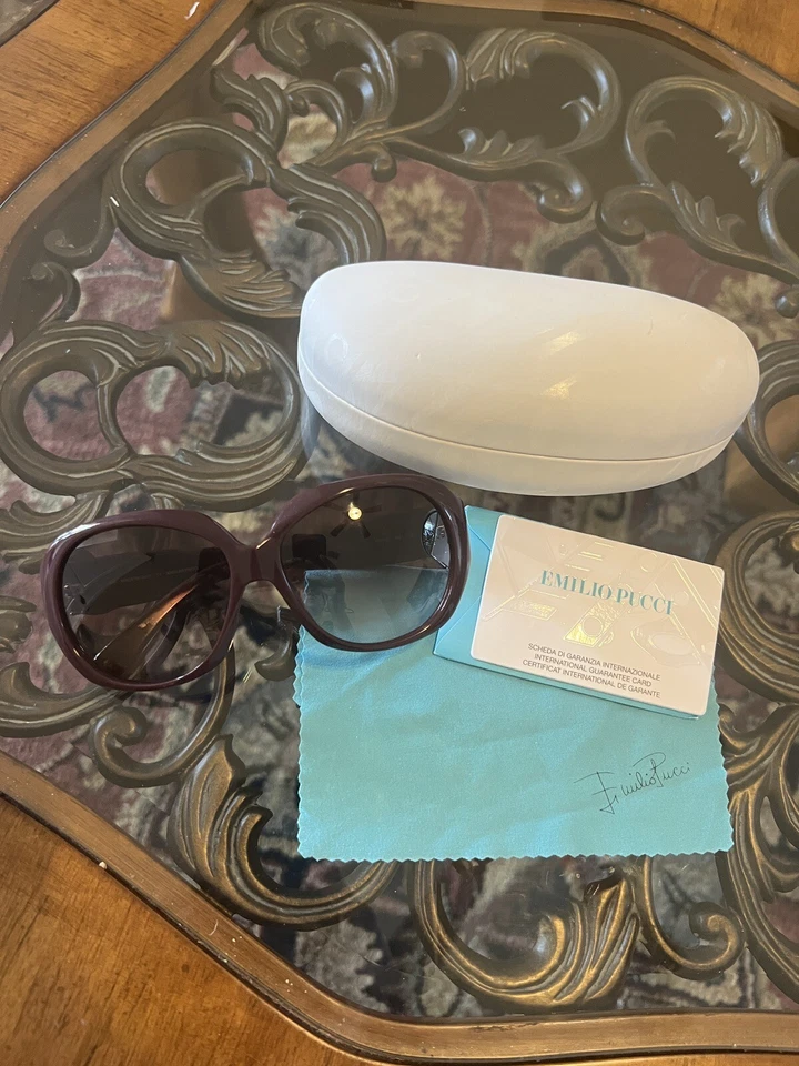 Gafas de sol moradas de lujo Emilio Puccini para mujer EP614S Foto 1 de 4