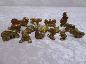 Bnq7GQ - 15 x Mini figura de latón animal etc. - Vintage - Imagen 1 de 5