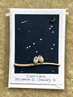 Capricorn Star Sign  Horoscope Zodiac Constellation Dec-Jan Birthday Card