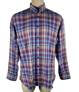 Calder Carmel Mens Limited Edition Plaid L/S Button Down Cotton Shirt Sz Large - Picture 1 of 5