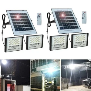 2PCS X LED Solar Flood Lights Outdoor Street Light Dusk to Dawn Flood Wall Lamp - Picture 1 of 12
