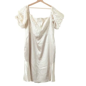 Gal Meets Glam Adele Off The Shoulder Formal Dress Size 20 Plus Lace Cream White - Picture 1 of 10
