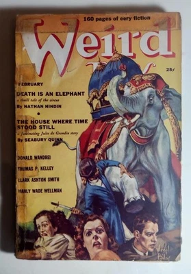 WEIRD TALES PULP FEB 1939 ROERT E HOWARD H P LOVECRAFT CLARK ASHTON SMITH - Image 1 of 4