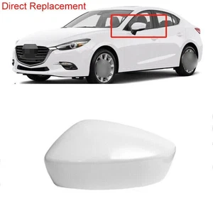 For Mazda 3 Sedan 2017~2018 Replace Pearl White Left Driver Side Mirror Cover - Imagen 1 de 5