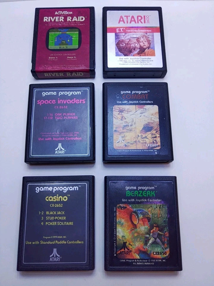 Lote 6 cartuchos de juegos Atari Foto 1 de 4