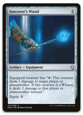 Sorcerer's Wand #231 (NM) Dominaria DOM Magic MTG - Image 1 of 2
