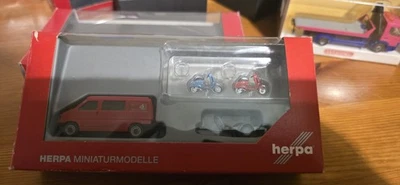 Herpa 049511 VW T4 M ROLLER con Carrello E 2 Vespa 1:87 H0 - Immagine 1 di 4