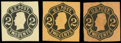 [V926] USA 1887-94 3 Cut Squares 2c mint SEE PICTURE (mixte quality) - Image 1 of 3